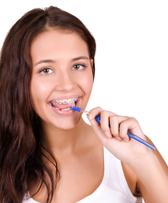 brushing and flossing